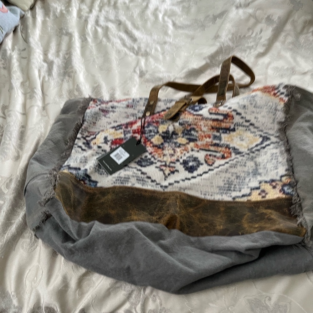 Myra Bag Multicolor Patterned Tote - image 4